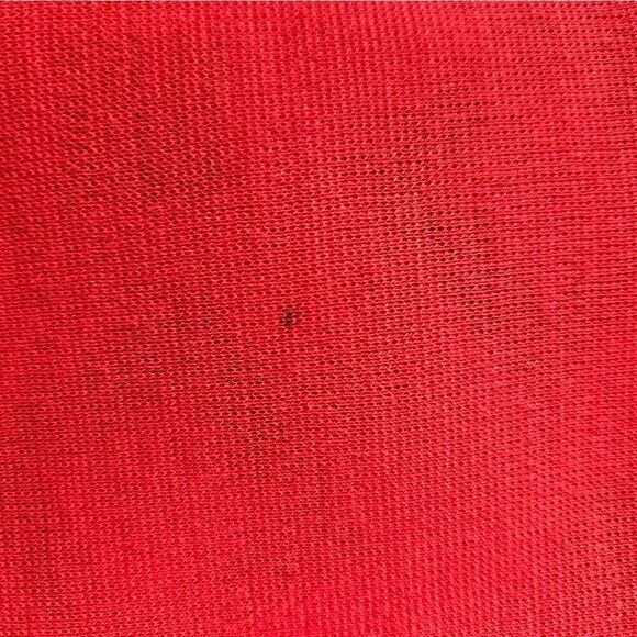 Vintage '60s Pleated Drop Waist Coral Sleeveless V-Neck Wool? Dress with Scarf 6 - Picture 10 of 15